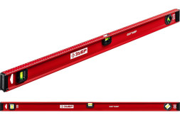 Уровень строительный усиленный Зубр 4-34583-120 тип Рельс, 1200 мм, 3 глазка, 1 поворотный