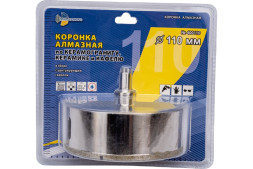 Коронка алмазная по керамике Trio Diamond 400110, 110x35 мм, центрирующее сверло, трехгранный хвостовик