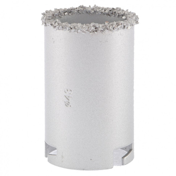 Коронка алмазная по керамике кольцевая Matrix 72847, D43 мм, с карбидным напылением