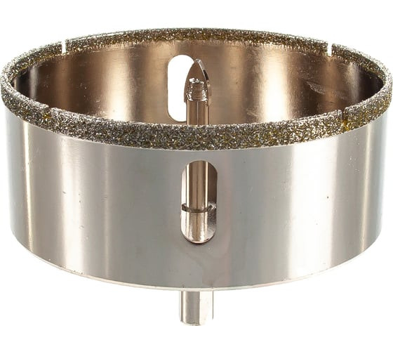 Коронка алмазная по керамике Trio Diamond 400100, 100x35 мм, центрирующее сверло, трехгранный хвостовик