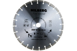 Диск отрезной алмазный сегментный Hilberg Hard Materials Laser HM108/32, 350х3,2х25,4/32,0 мм, армированный бетон, гранит, сухой/мокрый рез
