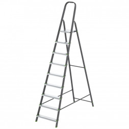 Стремянка Сибртех 97959 9 ступеней, стальной профиль, алюминиевые ступени