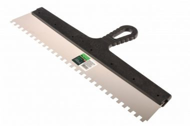 Шпатель зубчатый из нержавеющей стали Сибртех 85479 с пластмассовой ручкой, 450 мм, зуб 8х8