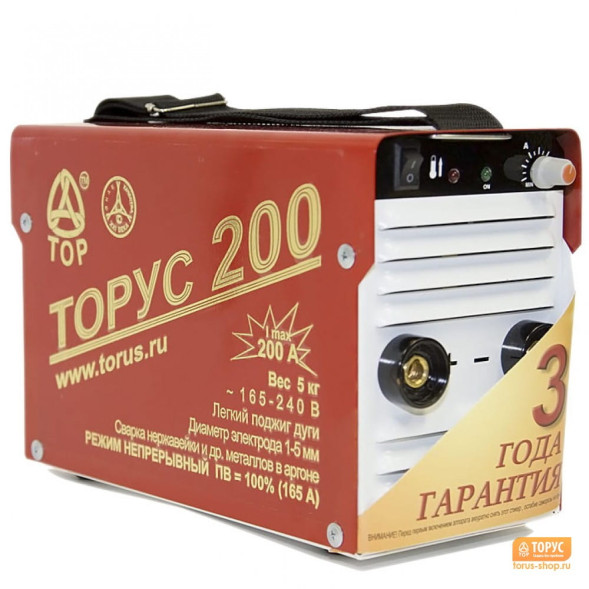 Сварочный аппарат инверторный Торус 200 артикул 95566007, 200А,