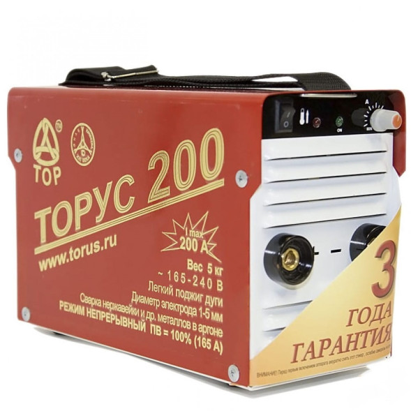 Сварочный аппарат инверторный Торус 200 артикул 95566007, 200А,