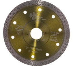 Диск отрезной алмазный турбо Trio Diamond Ultra Thin X-Turbo UTX520, 125х1,2х22 мм, ультратонкий, керамогранит, сухой/мокрый рез