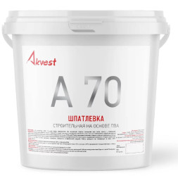 Шпатлевка строительная на основе ПВА Akvest-70, 15 кг