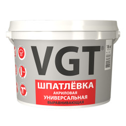 Универсальная акриловая шпатлевка VGT, влагостойкая, 3,6 кг
