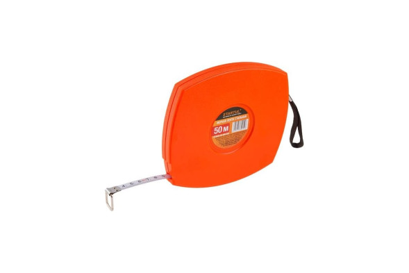 Рулетка геодезическая Startul ST3025-50, 50 м х 12,5 мм, стальная лента, закрытый корпус