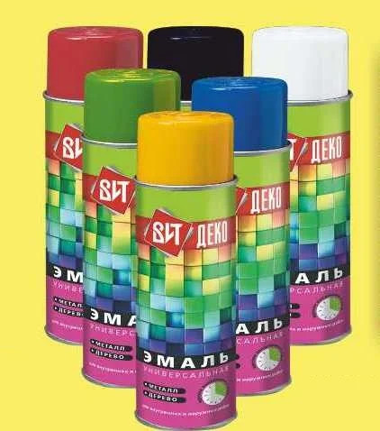 Эмаль аэрозольная универсальная Вит Деко, красная, глянцевая, 520 мл
