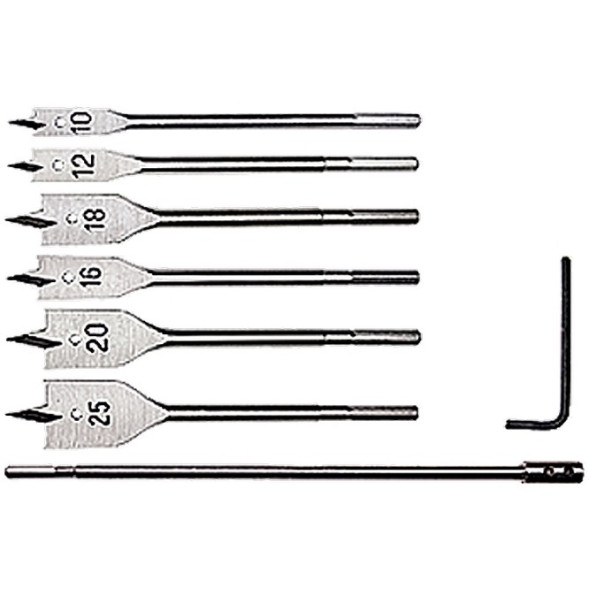 Набор сверл перовых по дереву Matrix 70406, 10-12-16-18-20-25 мм, 6 штук, шестигранный хвостовик