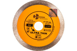 Диск отрезной алмазный сплошной Trio Diamond Ultra Thin Expert UTE522, 125х1,3х22 мм, керамогранит, мраморная плитка, ультратонкий, сухой/мокрый рез