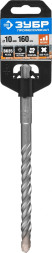 Бур по бетону Зубр Профессионал 29314-160-10_z02, 10,0 x 100 x 160 мм, SDS PLUS, c крестовой пластиной