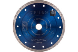 Диск отрезной алмазный турбо Hilberg Hard Materials X-type HM405, 200х1,7х22/25,4 мм, ультратонкий, керамика, мрамор, сухой/мокрый рез