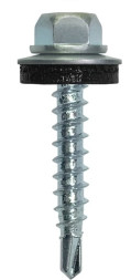 Саморез кровельный оцинкованный с шайбой, 4,8х35 мм