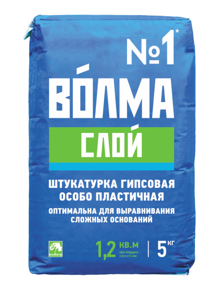 Гипсовая штукатурка Волма Слой, 5 кг