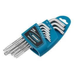 Набор ключей имбусовых TORX-TT Gross 16407, Т10-Т50, S2, 9 шт., сатинированные, удлиненные