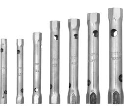 Набор ключей-трубок торцевых Matrix 13725, 6 - 22 мм, 9 шт., вороток, оцинкованные