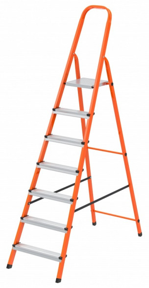Стремянка Сибртех 97967, 7 ступеней, стальной профиль и ступени