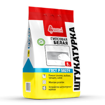 Гипсовая штукатурка Старатели Белая, 5 кг