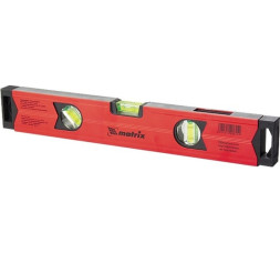 Уровень строительный магнитный Matrix 34715, 1500 мм, 3 глазка, 1 зеркальный, фрезерованное основание