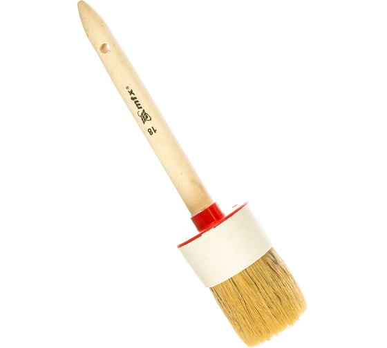 Кисть круглая MTX №18 82088, 60 мм, натуральная щетина, деревянная ручка
