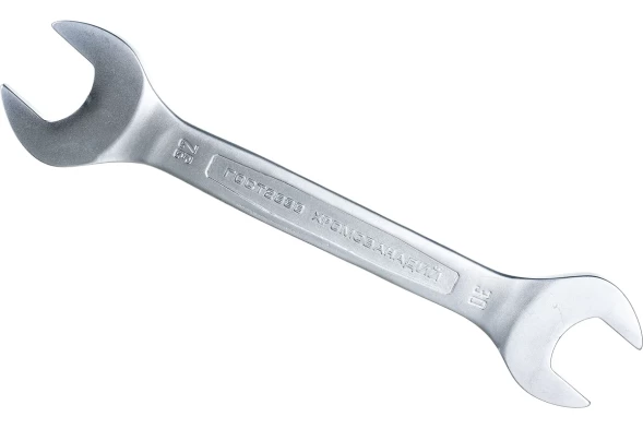 Ключ рожковый Зубр 27010-30-32, 30х32 мм, хромированный, CrV