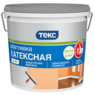 Шпатлевка для внутренних работ Текс Профи Латексная, 1,5 кг