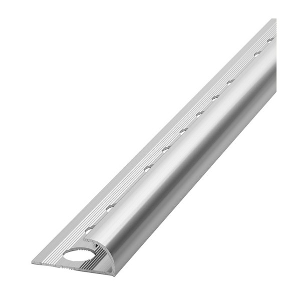 Раскладка-уголок под плитку наружная, цвет Анодированный алюминий, 9 мм х 2,7 м