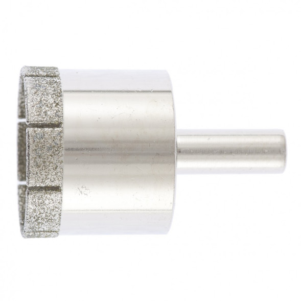 Сверло алмазное по керамике и стеклу Сибртех 726327, 32х55 мм, цилиндрический хвостовик