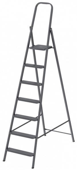 Стремянка Сибртех 97947, 7 ступеней, стальная, компактная