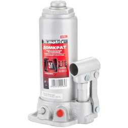 Домкрат гидравлический бутылочный Matrix 50721, 5 тонн, высота подъема 216 - 413 мм