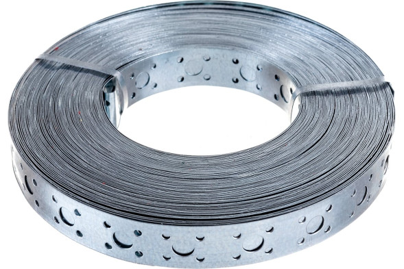 Перфорированная монтажная лента, прямая 20х0,55мм, (25м)