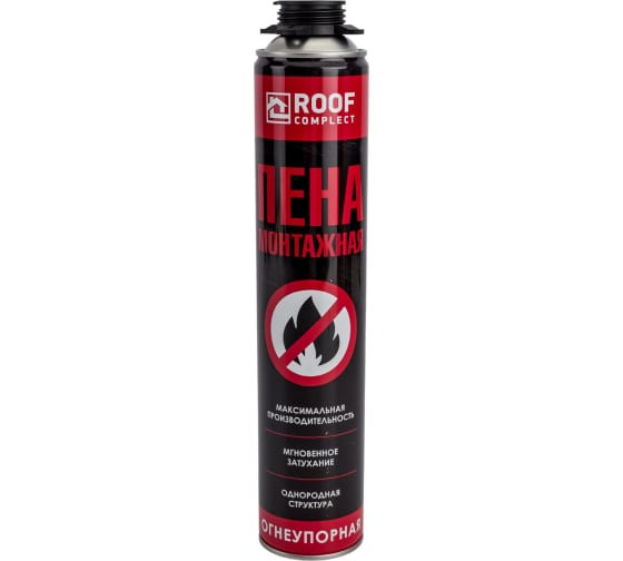 Огнестойкая монтажная пена Roff Compect, 1000 мл
