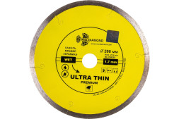 Диск отрезной алмазный сплошной Trio Diamond Ultra Thin Premium UTW506, 250х2,0х25,4 мм, керамогранит, мраморная плитка, ультратонкий, мокрый рез