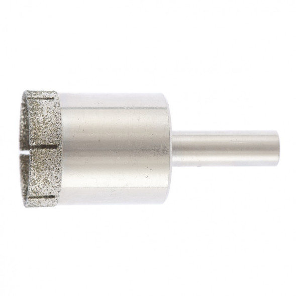 Сверло алмазное по керамике и стеклу Сибртех 726307, 30х55 мм, цилиндрический хвостовик