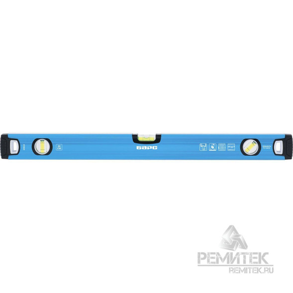 Уровень строительный Барс 34430, 1500 мм, 3 глазка, фрезерованное основание