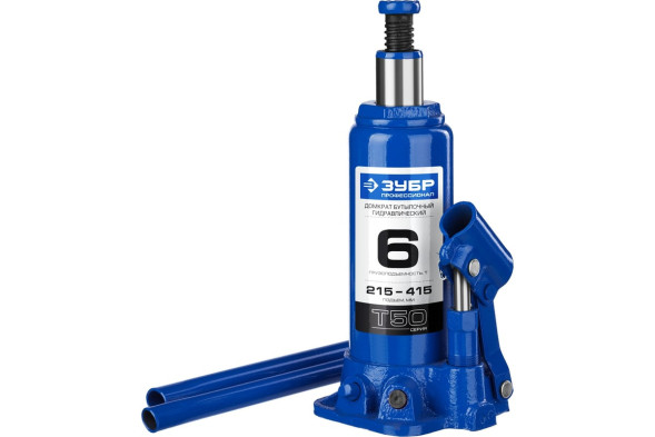 Домкрат гидравлический бутылочный Зубр 43060-6-К, 6 тонн, 215-315 мм