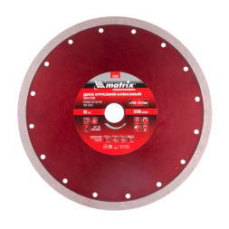 Диск отрезной алмазный сплошной Matrix 730867, 250х2,0х25,4 мм, камень, керамогранит, мрамор, тонкий, мокрый рез