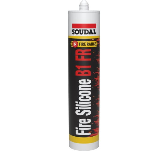 Герметик огнестойкий силиконовый Soudal Firesilicone B1 FR, цвет серый, 300 мл