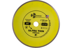 Диск отрезной алмазный сплошной Trio Diamond Ultra Thin Premium UTW506, 300х2,0х32 мм, керамогранит, мраморная плитка, ультратонкий, мокрый рез