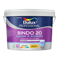 Краска моющаяся Ultra Resist Кухня и Ванная Dulux, матовая, база BW, 5 л, RAL9001
