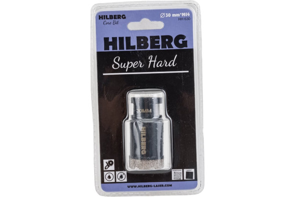 Коронка алмазная по керамике и граниту Hilberg Super Hard HH630, 30x35 мм, М14