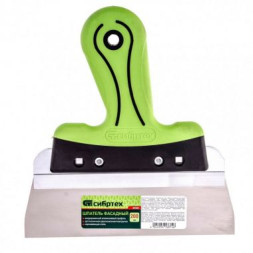 Шпатель фасадный из нержавеющей стали Сибртех 85581 с двухкомпонентной ручкой, 200 мм