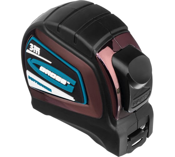 Рулетка Gross Doppelhaken 31122, 3 м х 16 мм, обрезной корпус, нейлон, двусторонний зацеп, автоматическая фиксация