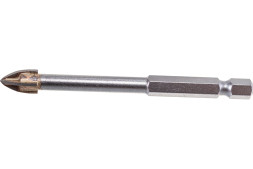 Сверло перовое по керамике и стеклу Trio Diamond 440008, D8 мм, крестовая пластина, шестигранный хвостовик