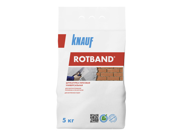 Гипсовая штукатурка универсальная Кнауф Ротбанд, 5 кг