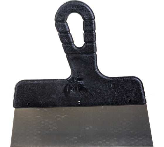 Шпатель фасадный из нержавеющей стали Сибртех 85438 с пластмассовой ручкой, 200 мм