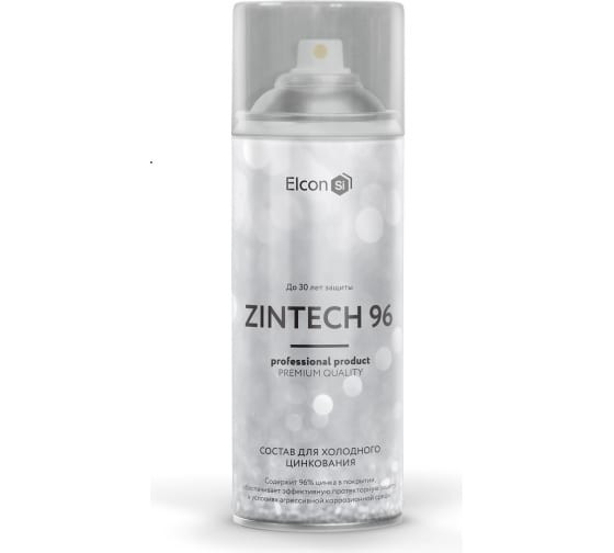 Состав для холодного цинкования Elcon Zintech 96, аэрозольный, серый RAL7040