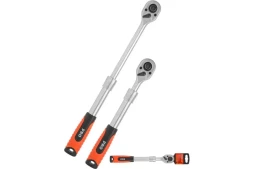 Ключ-трещотка, 1/2", CrV, 72 зуба, телескопическая, двухкомпонентная рукоятка, "STARTUL" /PRO-47012